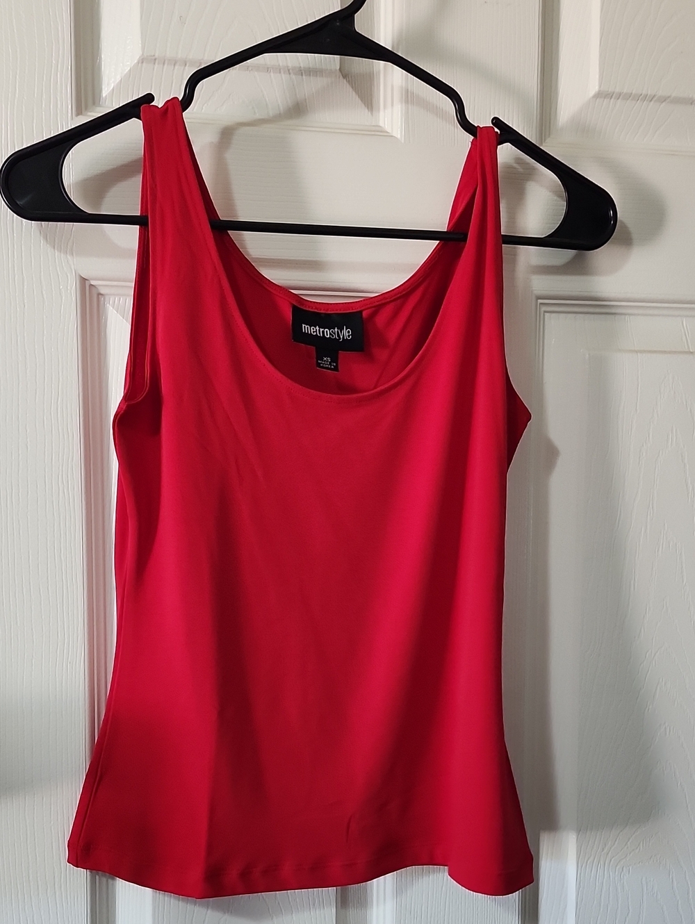 metrostyle Bright Red Scoop Neck Tank Top